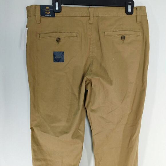 NWT The Wallin Stretch Twill Trim Fit Chino Pants Tan Kelp Size 34 X 32 - Picture 8 of 13
